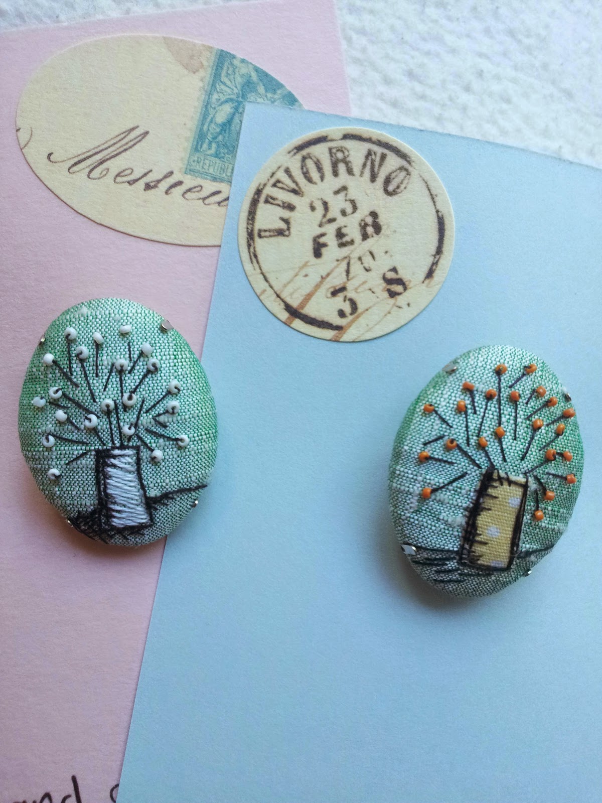 Marg Dier Embroidery Brooches