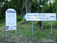 Gozdowice -drogowskaz do promowego polsko-niemieckiego przejścia granicznego