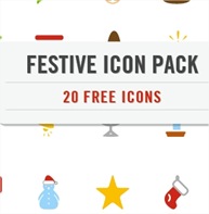 2 paquetes de íconos minimalistas para navidad