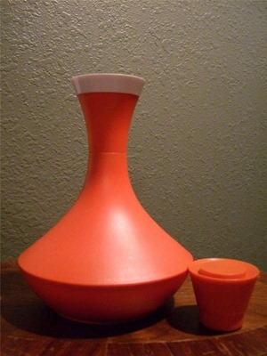 Geni carafe with stopper, orange