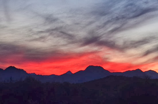 sunset at Buckeye Hills Arizona
