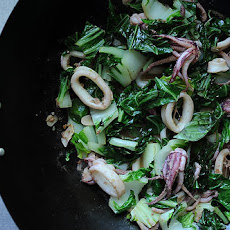Quick Wok-Fired Squid with Greens
