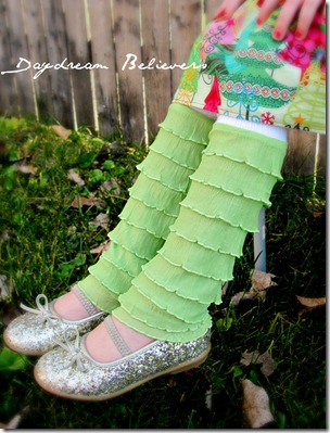 handcrafted ruffle legwarmers