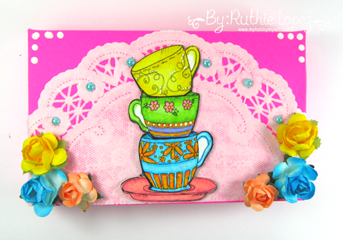 Rhoda Designs. Stack of Tea Cups. Gift Card Holder. Ruthie Lopez. My Hobby My Art