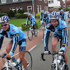 Marco Polo Cycling Donckers Koffie warming-up for the Omloop der Kempen in the Netherlands. (photo: Remko Kramer)