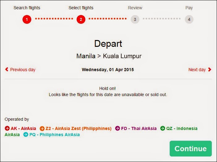 No Available Flights for an AirAsia Asean Pass