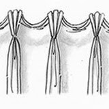 tack pleated heading drapery style