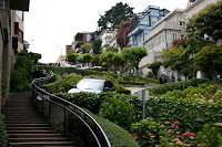 Driving down Lombard Street