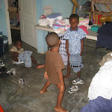 The little ones are excited about new clothes.