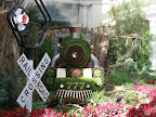 A floral train at the Bellagio Conservatory and Botanical Garden.