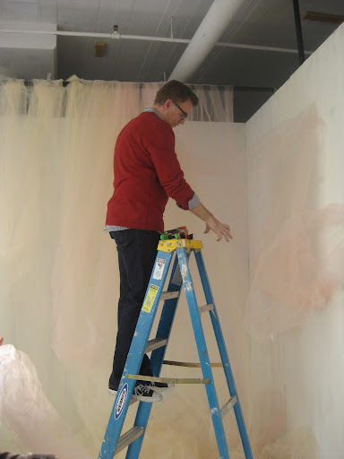 We took turns on the ladder, now it’s Michael’s turn!