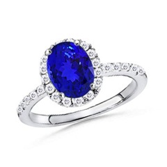 The Tanzanite Halo Ring