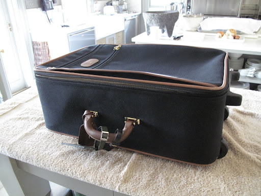 Hey Francesca, it looks like Martha is getting ready to pack her electronics in her carry-on.