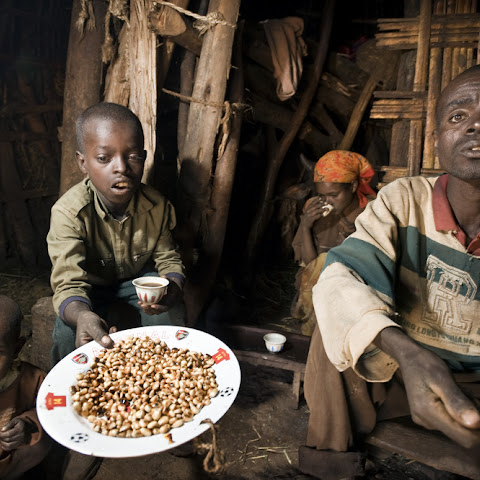 Coffee beans and coffee in expresso like cups. Coffee is very important in Ethiopian culture