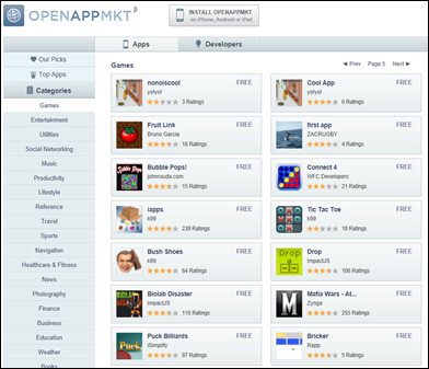 OpenAppMkt - AppStore for HTML5 Apps