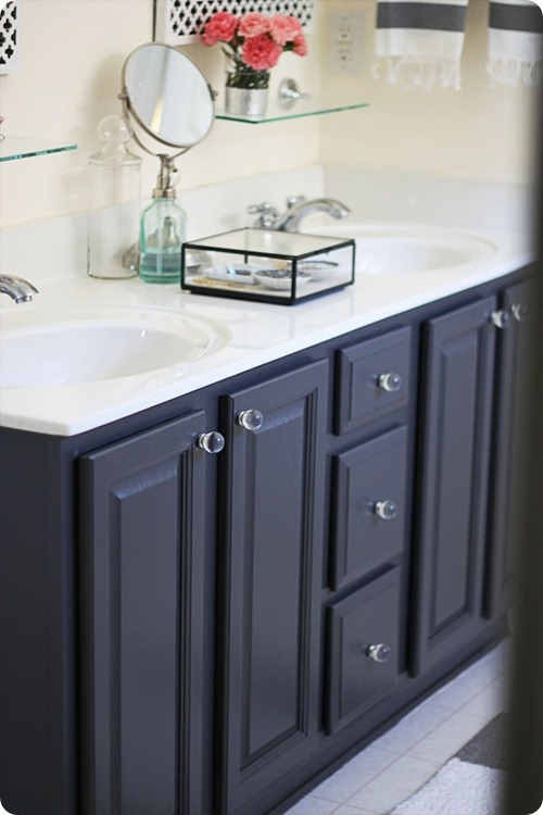 navy blue vanity