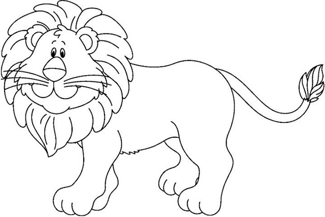 LION COLORING PAGES