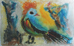007 - Oiseau Bariolé - 1989<br />
25,5 x 16,6 - Aquarelle