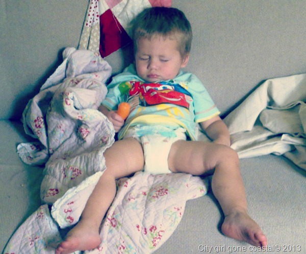Ahren napping