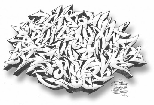 Letras para graffitis wild style abecedario - Imagui