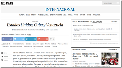 Cuba - El Pais - Schamis