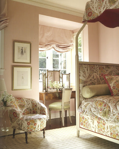 In the same Colonial-Revival home, this little girl's room showcases pieces of furniture that can stay with her through her years.