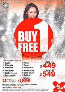 AirAsia Buy 1 FREE 1 Promotion 2013 October Deals Offer Shopping EverydayOnSales