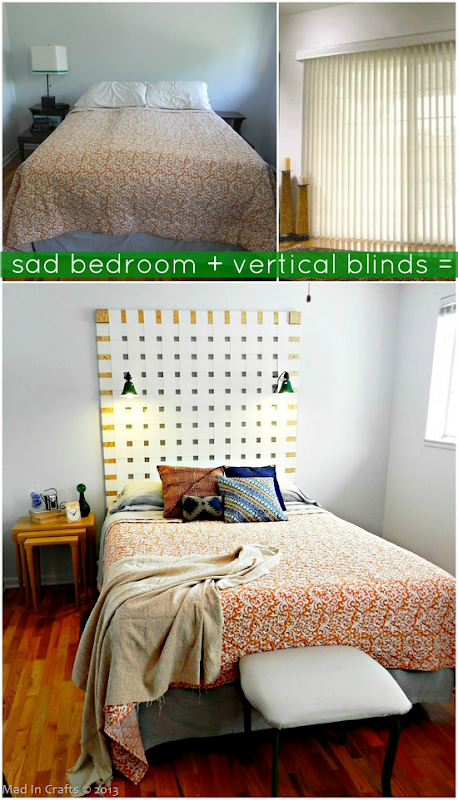 Sad bedroom plus vertical blinds equals