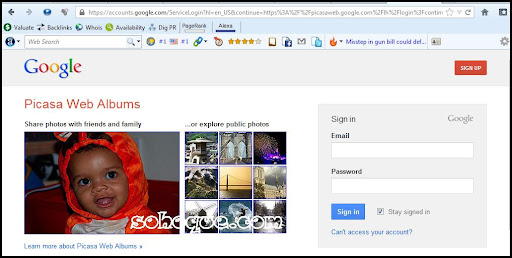 Daftar akaun Picasa web album google web album.jpg