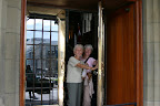 Mom and Auntie Joe leaving Parliament