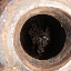 Inside of a bomb shell.