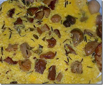 Frittata con funghi porcini 