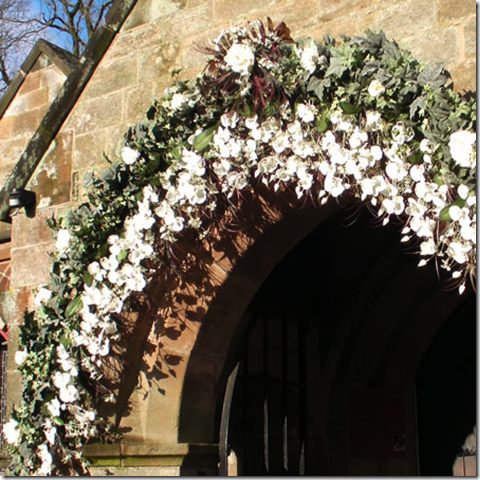 The floral arch could have any flowers you want on it although remember 