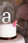 I used cardboard letters to create the different cakes.