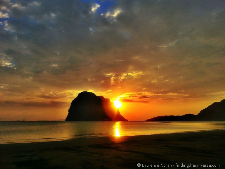 Sunset pak meng beach Laytrang