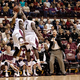 Steward and Cherry double-team a Wildcat.