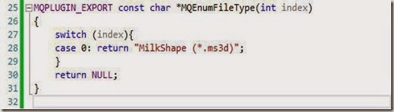 MS3D lines 25 to 32 MS3D lines 25 to 32