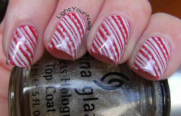 Christmas stamping mani Christmas stamping mani