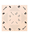 1. Download and print the template onto a letter-size sheet of colored paper and cut out the 8 1/2 inch square. 
2. With Design facing down, fold in half diagonally, then release the fold. Next, fold in half lengthwise and crease. Rotate square for another lengthwise crease. Release folds.