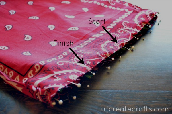 Drawstring Bandanna Backpack Step 25