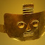 Masks in the form of skulls or lifeless faces were placed on the dead person, one on top of the other. Most Malagana goldwork was made for funerary regalia.