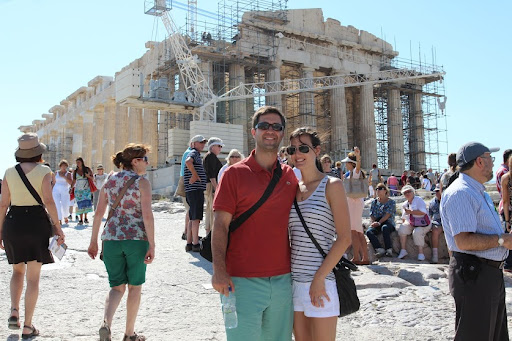Playing tourists.