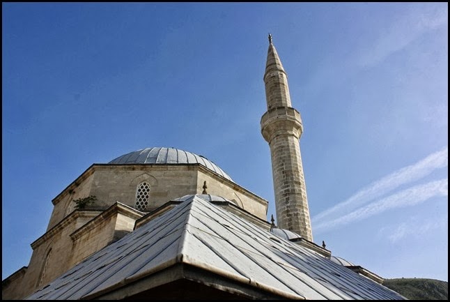 Dome and minaret of Koski Mehmet Pasha Mosque Mostar