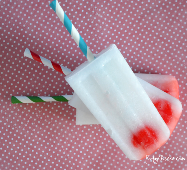 Piña Colada Ice Pop Recipe - The perfect summer treat on a paper straw stick!