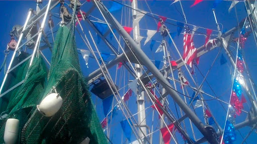 Queen's decorated shrimp boat