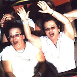 Pam and bonnie on Rollo Coaster at Idlewild.