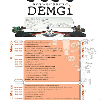 Comemorações do 20.º aniversário do Departamento de Engenharia Mecânica
e Gestão Industrial da ESTGV