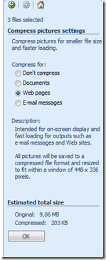 Kompresi gambar dengan Microsoft Office Picture Manager