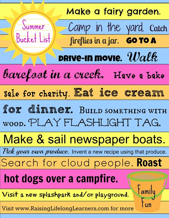 Summer Bucket List for Families