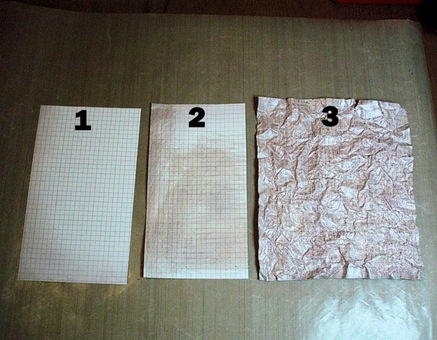 Paper showing paint steps 1